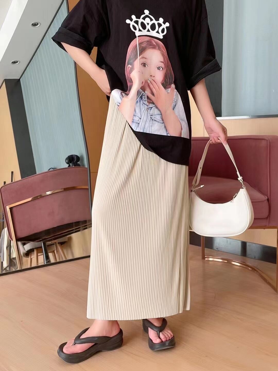 ロングプリーツスカート　AJ22003-8638