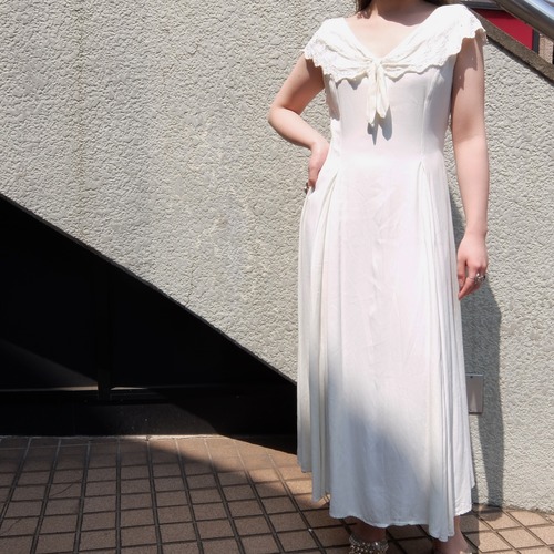 "ELLEN ASHLEY" Design collar dress／"エレン アシュレイ" デザイン カラー ドレス