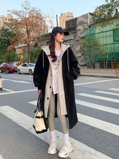 重ね着風ボアコート_132046