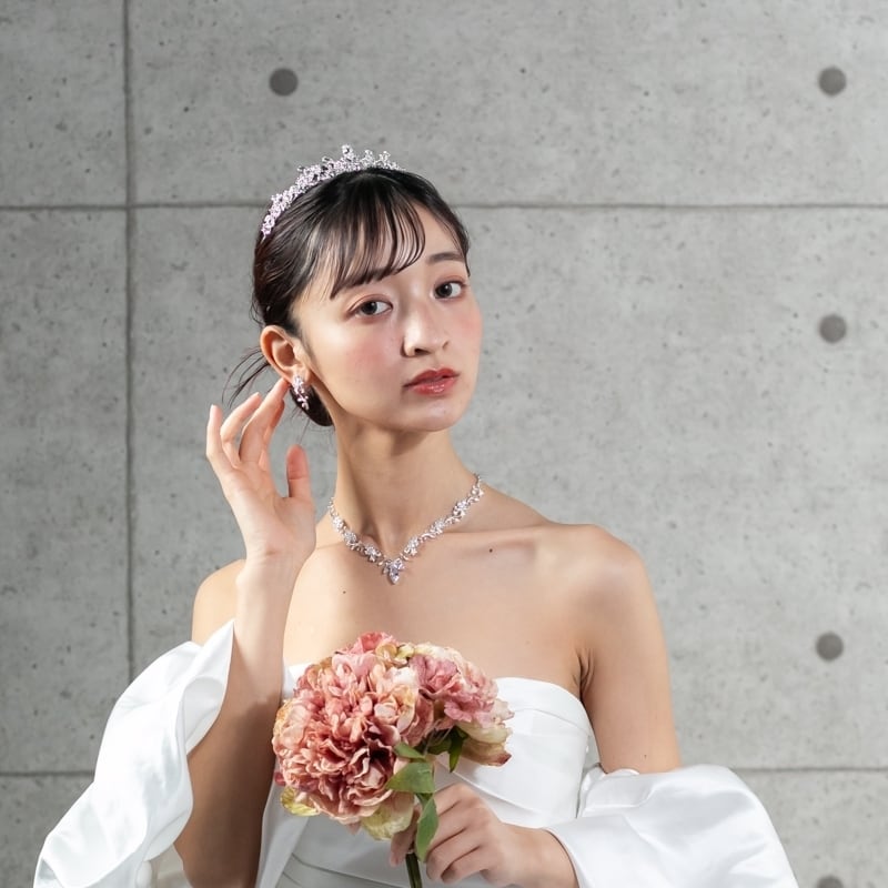 H-249 ウェディング アクセサリー【キュービックジルコニア ピュア