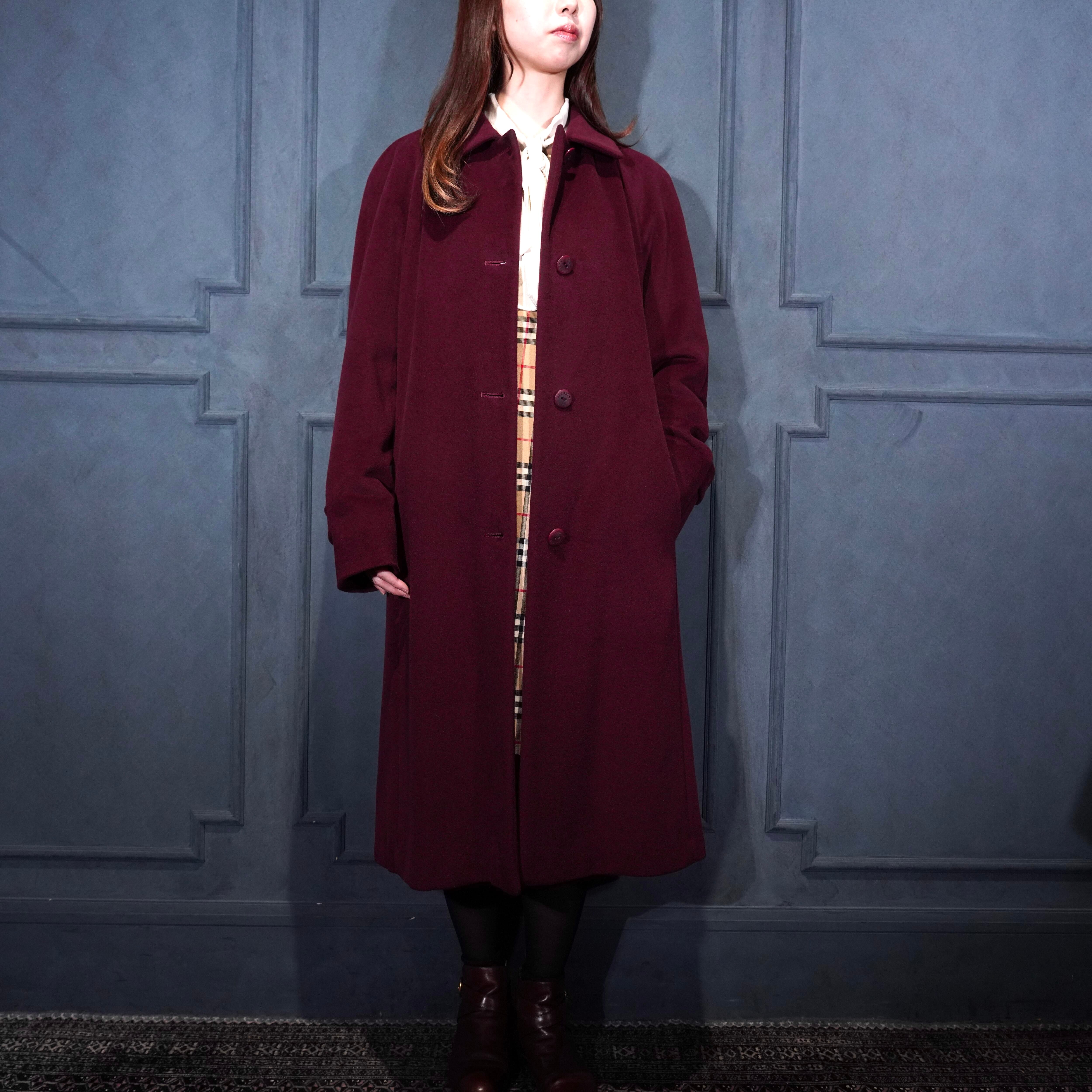 BURBERRY London バーバリー　ロンドン　ウールコート　アンゴラ BURBERRY LONDON ANGORA BREND WOOL BALMACAAN COAT/バーバリー
