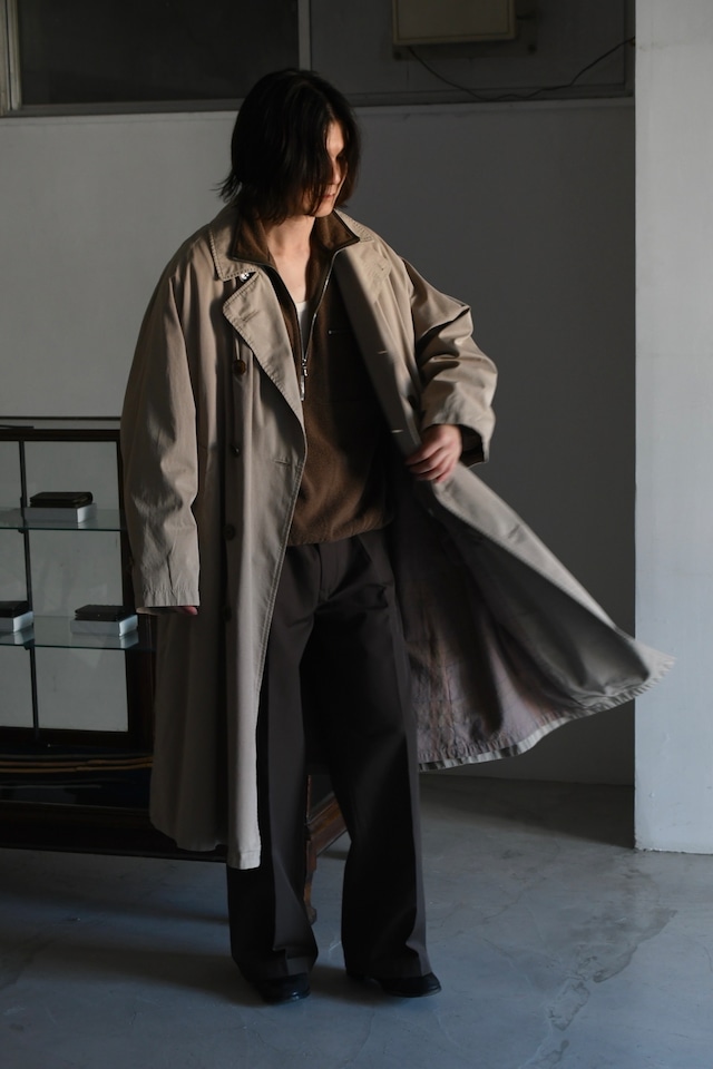 A.PRESSE / Vintage Silk Fleece Harf ZIP Jacket (Brown)