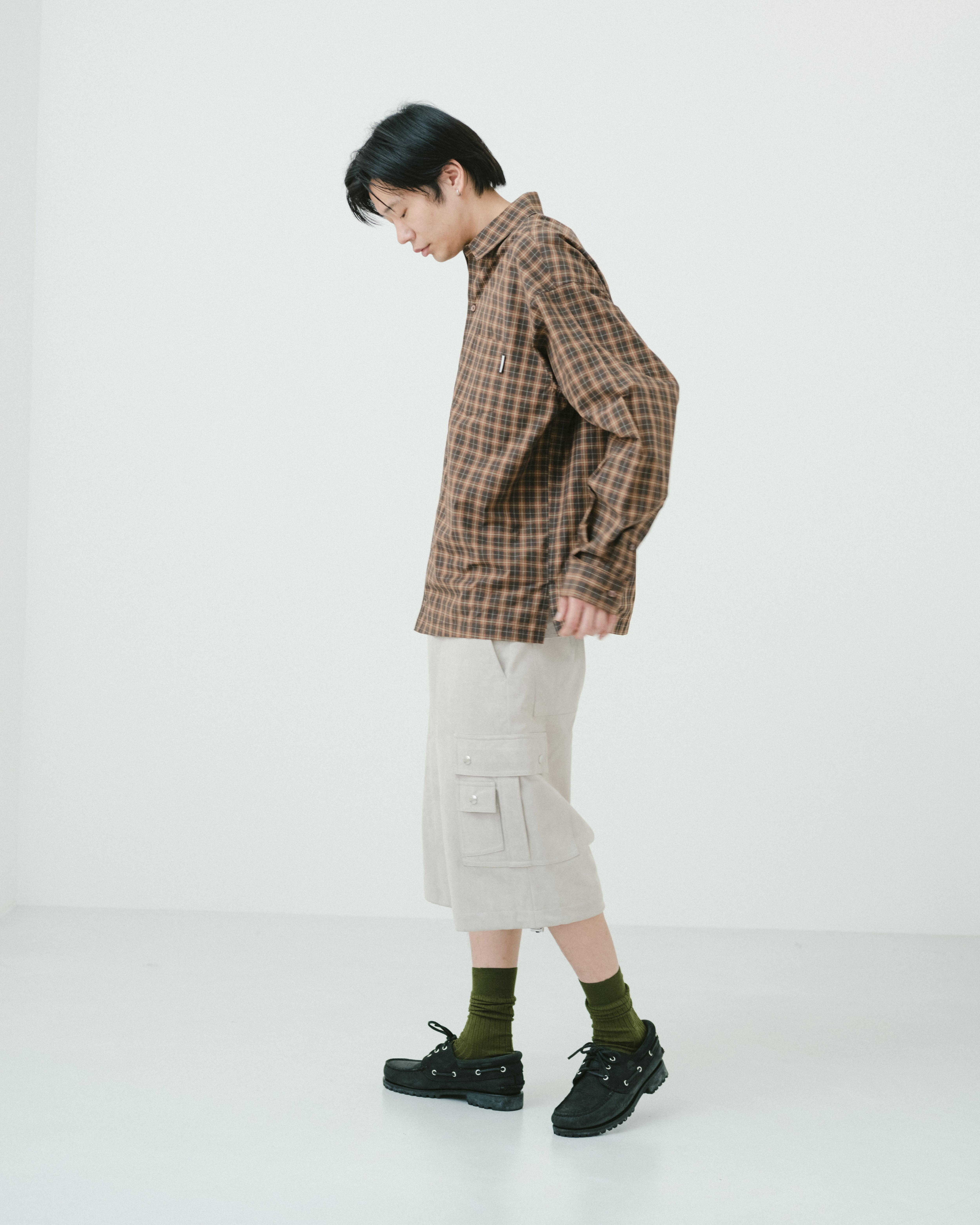 Regular collar shirt（BROWN CHECK） | TTTMSW