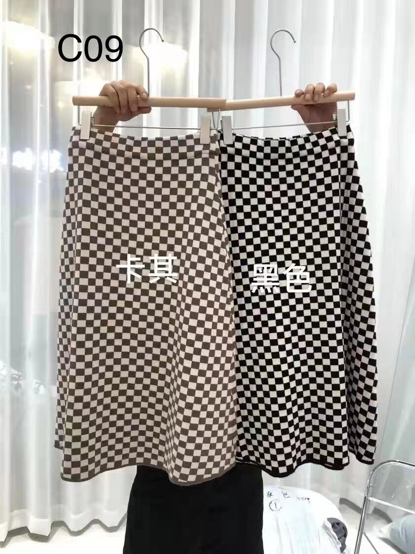 ブロックチェックスカート　AJ11295-C09