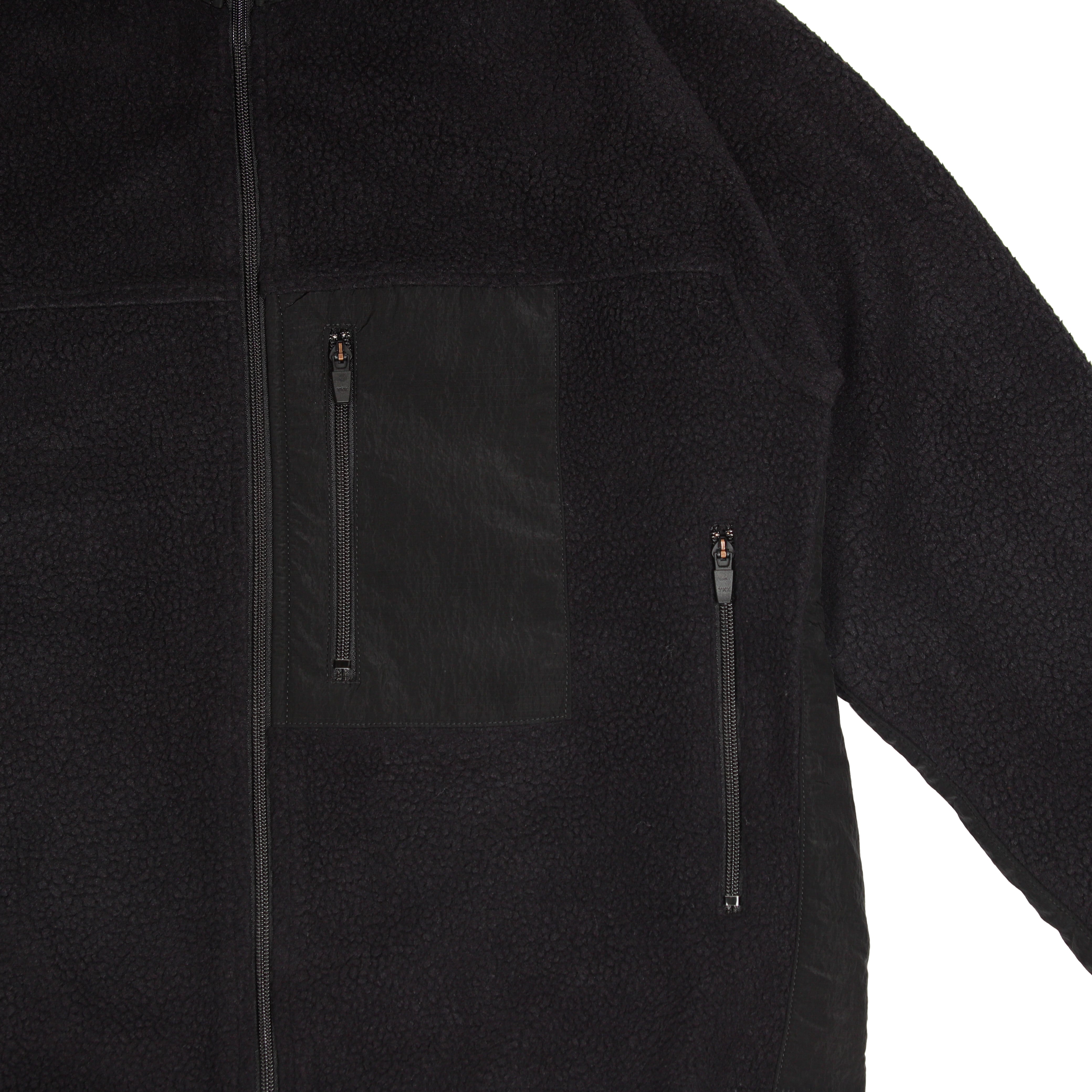 ovy Boa Fleece Nylon Combination Zip