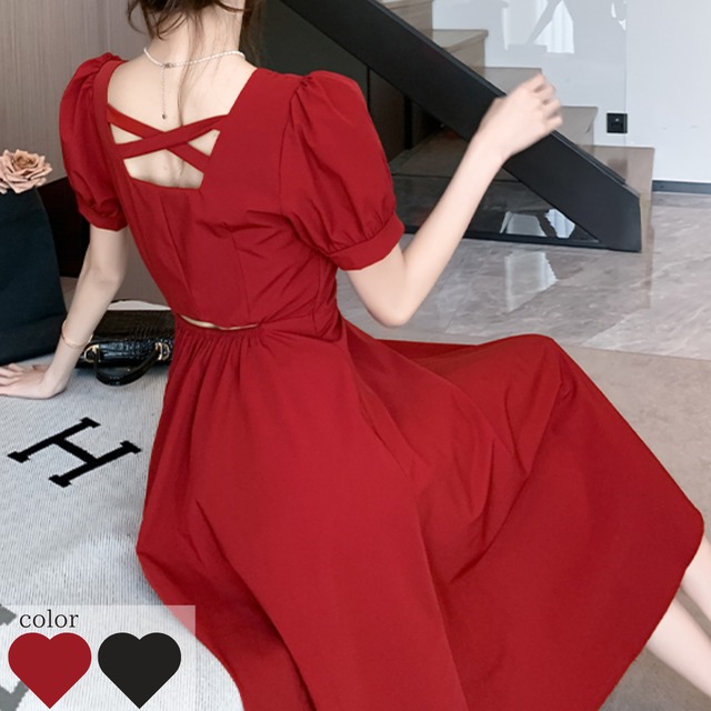 バックオープンワンピース＊Z256