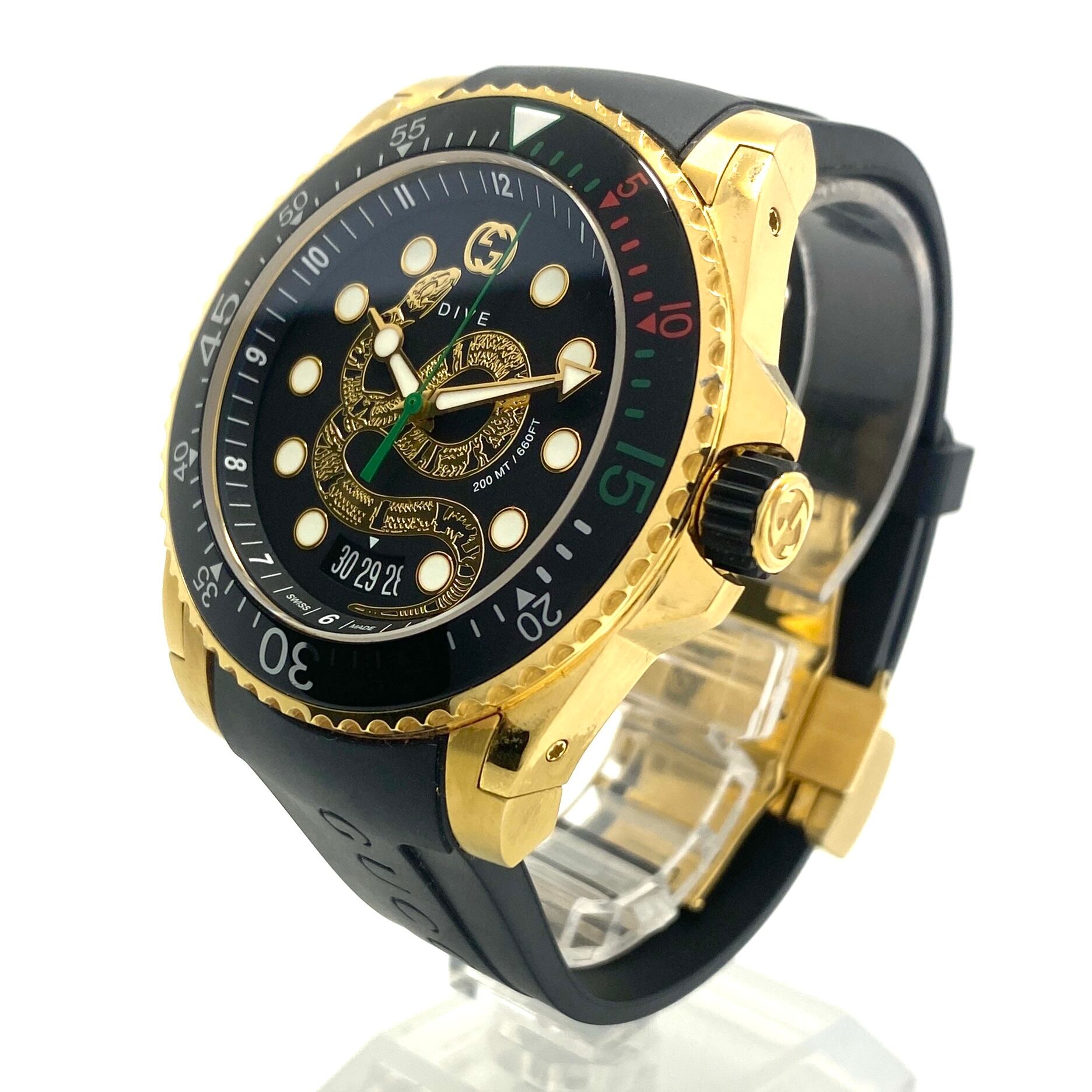 腕時計 メンズ グッチ GUCCI ダイブ YA136219 136.2 キングスネーク 蛇