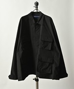 many men many mind field shirt jacket (BLK) M2313040