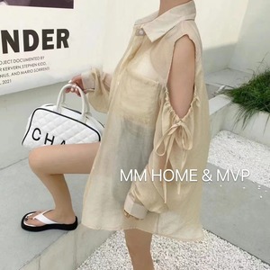 肩あきシアーシャツ　AJ42441-6601