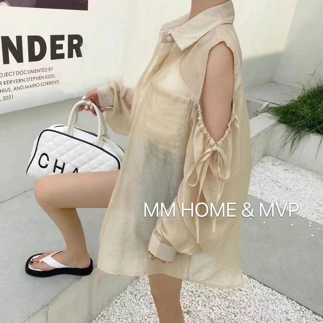 肩あきシアーシャツ　AJ42441-6601