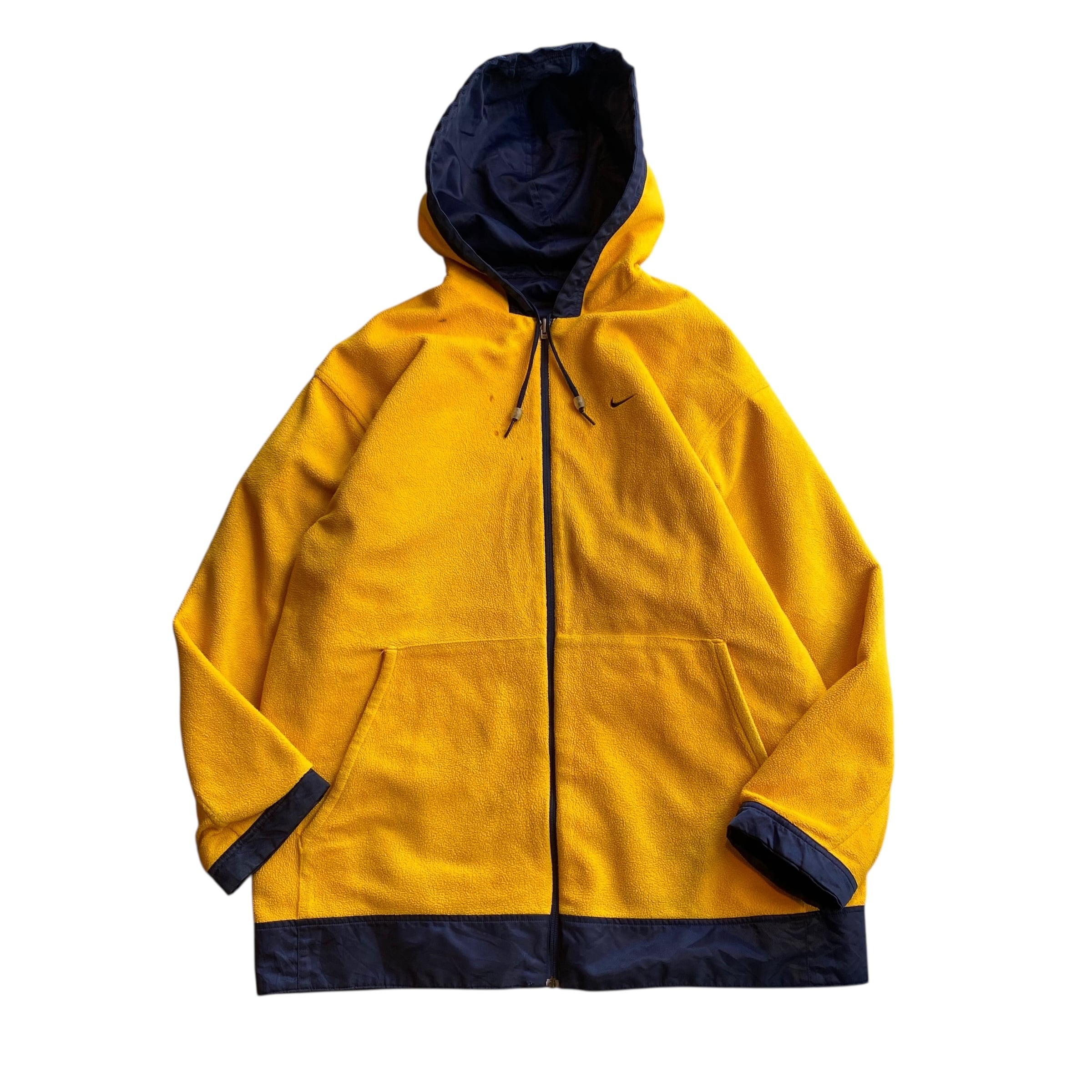 【古着】NIKE Reversible Fleece Jacket (yellow)
