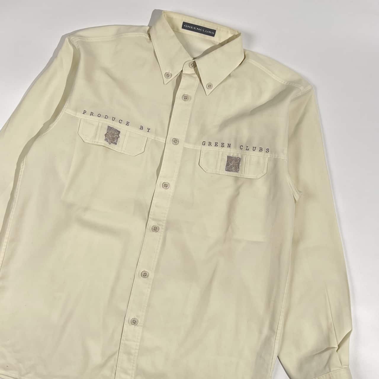 GREENCLUBS グリーンクラブ BD ボタンダウン 長袖シャツ 3/アイボリー 系 メンズ