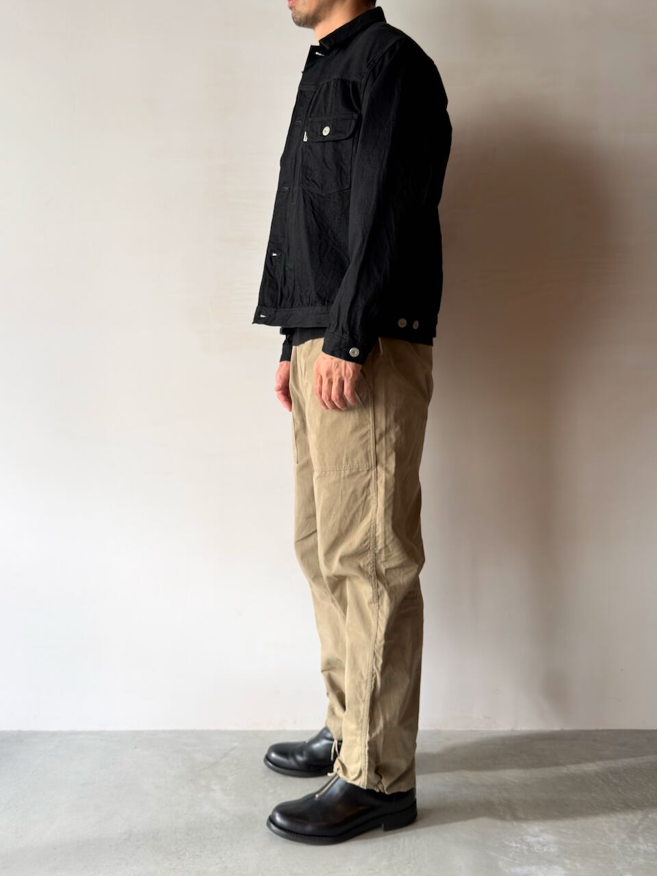 PHIGVEL WAXED CLOTH STRING TROUSERS | HUMAN and THINGS