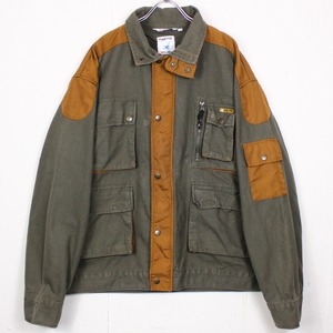 【Caka act2】Nylon Switching Design Multi Pocket Duck Jacket