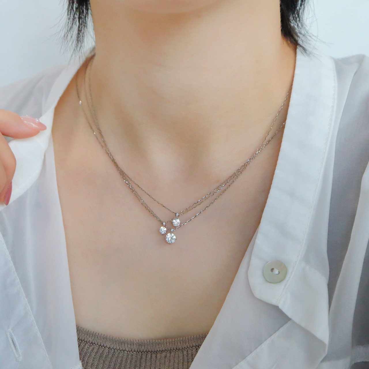 PT ダイヤモンド0.2ct ネックレス