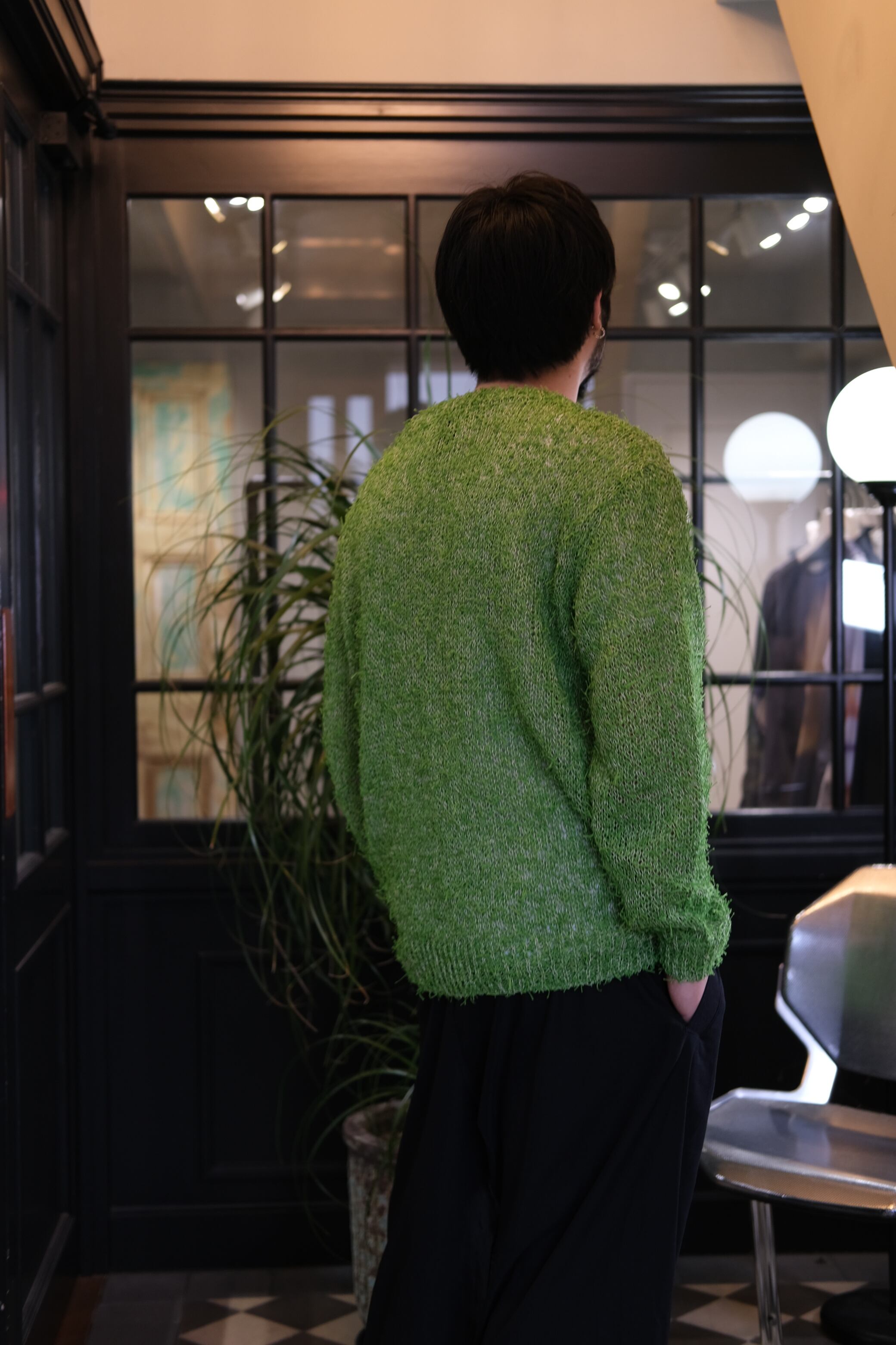 kota gushiken】Summer Van Gogh Long Skeeve Top - green | loop