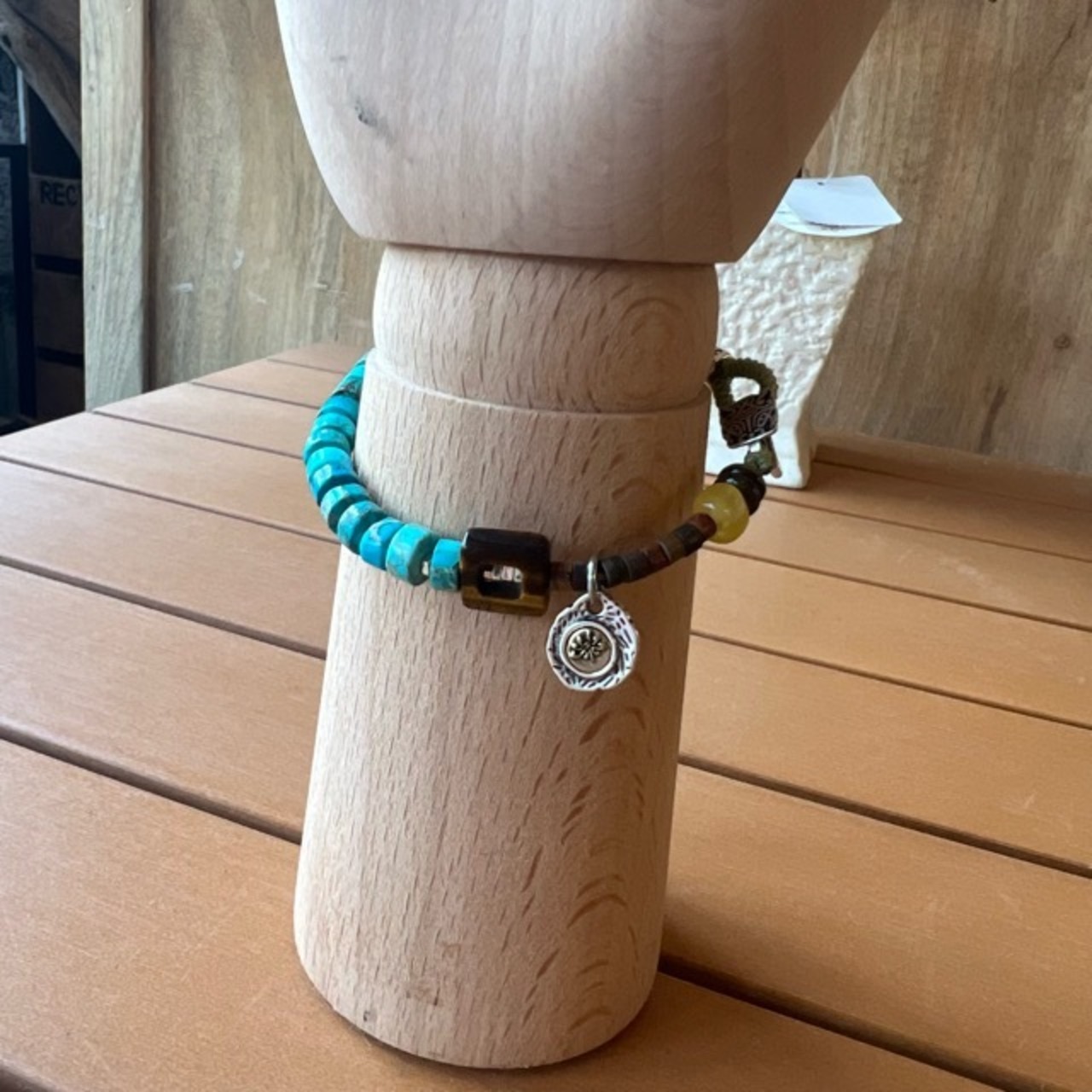 TOPANGA Accessory　Green Stone Bracelet  　Size 17cm　19cm 　グリーンストーン　bracelet　ブレスレット　Jewelry ジュエリー