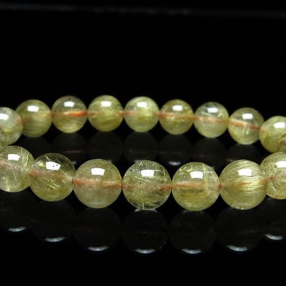 ルチルクォーツ ブレスレット 10mm タイチンルチル ブレスレット メール便可 [M便 1/10] 111-49224