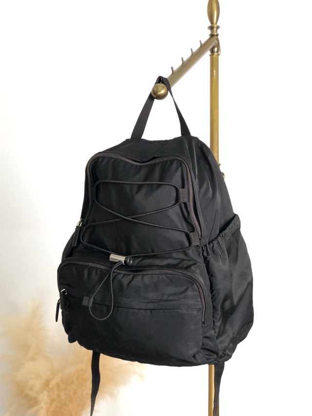 BURBERRY バーバリー クラシックチェック フロントバックル レザー キャンバス リュック バックパック ベージュ vintage ヴィンテージ オールド x6idrn