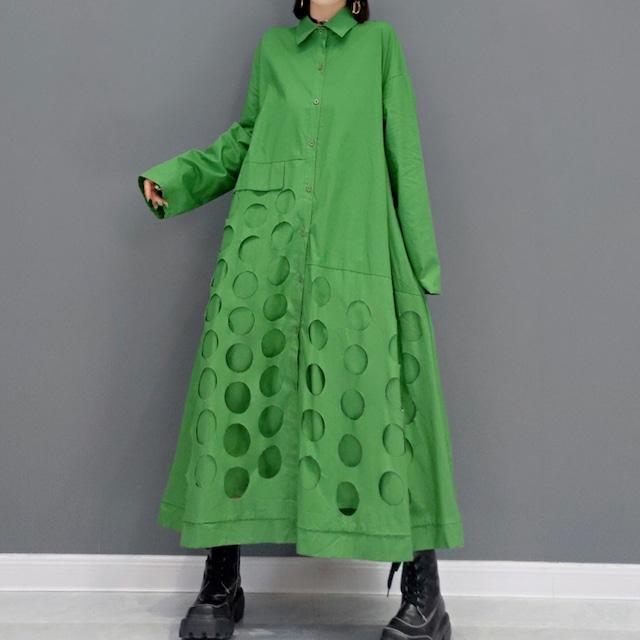 【TR0459】Unique Dot Polka Dress