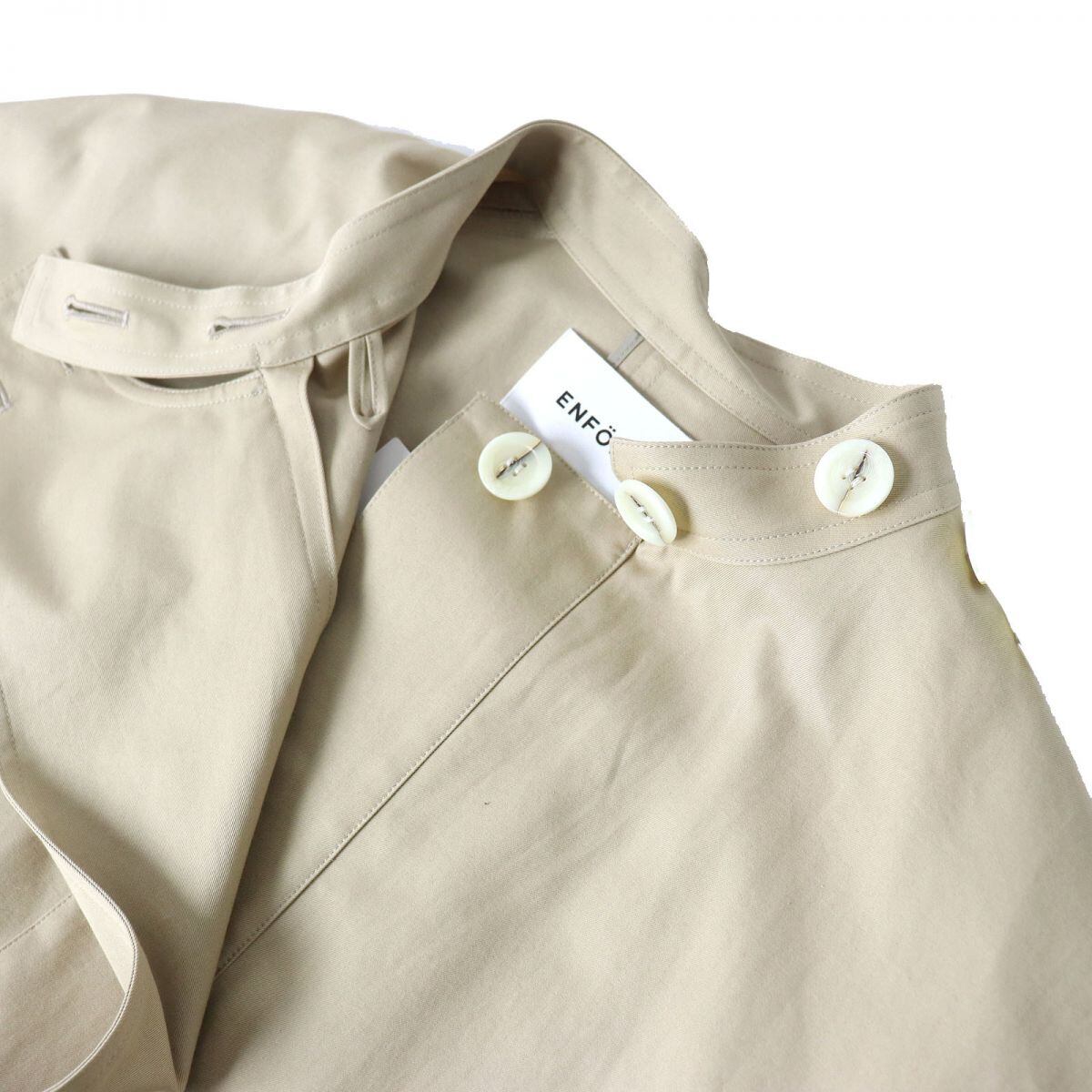 未使用タグ付 ENFOLD マスターシードツイルスタンドカラートレンチコート36 未使用タグ付 ENFOLD マスターシードツイルスタンドカラー