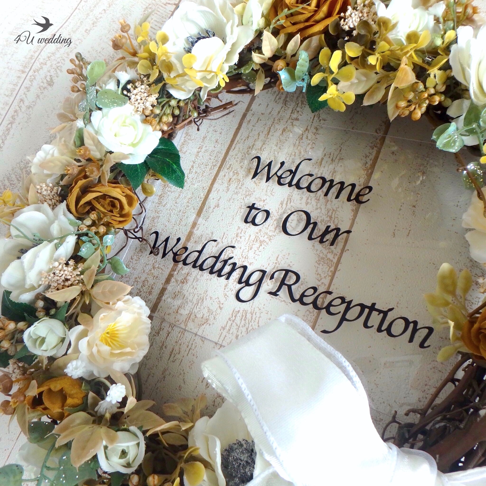 mum様⭐︎確認用　ウェディング　ウェルカムスペース　フラワーリース付き mum様⭐︎確認用 ウェディング ウェルカムスペース フラワーリース付き