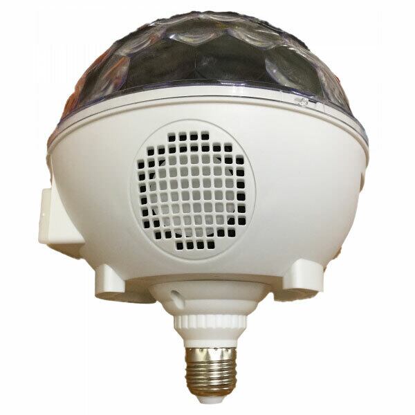 スピーカー内蔵 電球型 LED ディスコボール イルミネーション ミラー