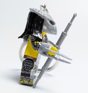 ★ブロックフィギュアキーホルダー★【 PREDATOR2 / AVP ( エイリアンvsプレデター )】 Predator Warrior ( プレデター・ウォリアー )　〚アメリカン雑貨 アメトイ〛