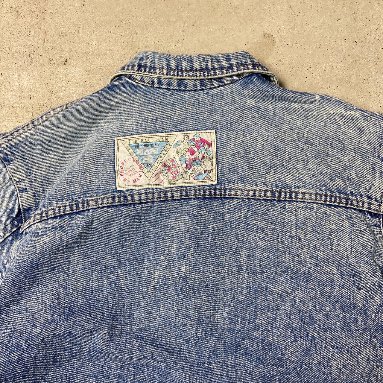 80年代〜 ユーロ MAMI B PARIS デニムジャケット ワッペンデザイン