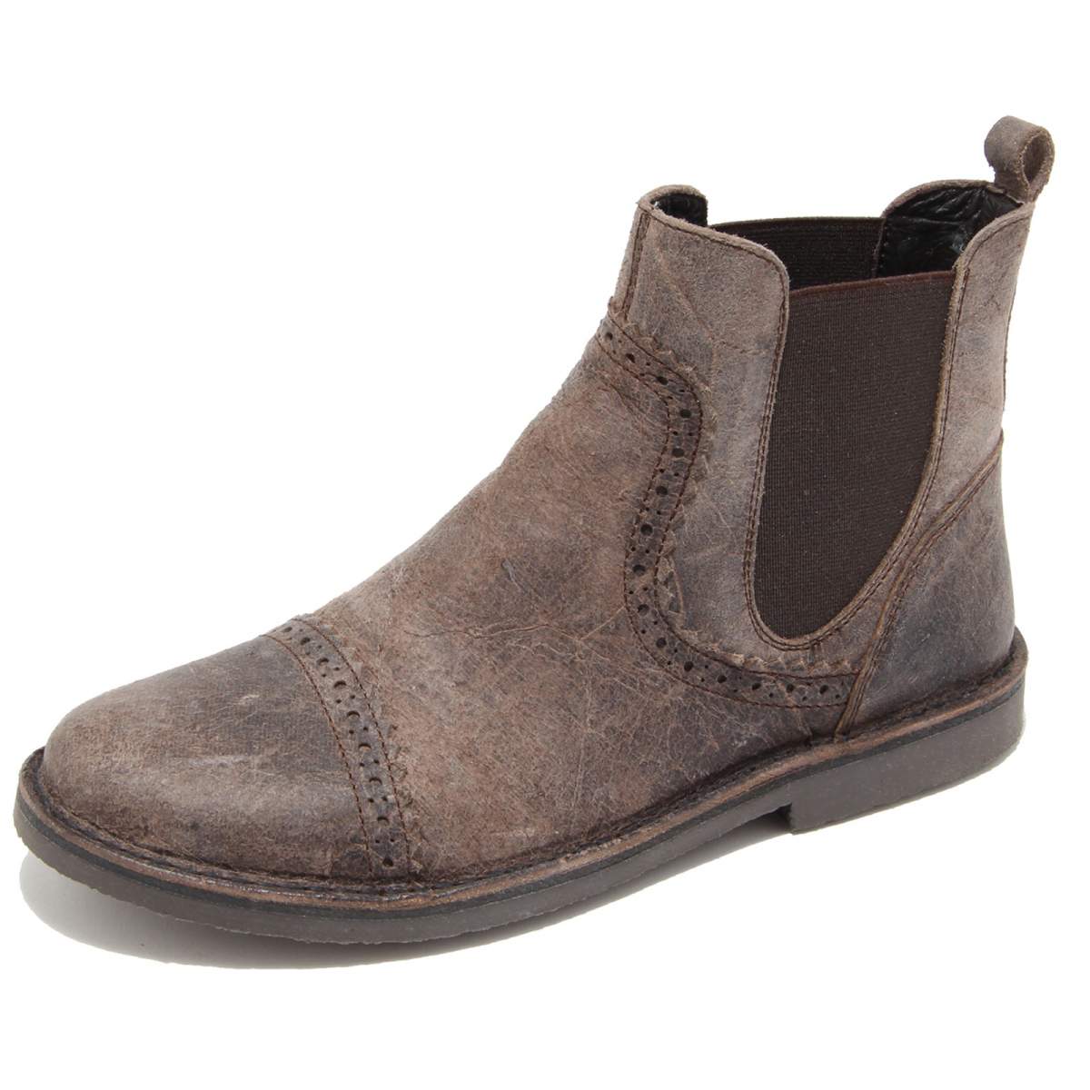DOLCE & GABBANA キッズ チャッカブーツ レザー ブラウン