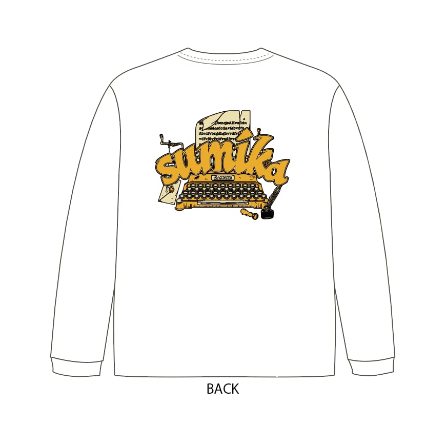 sumika / タイプライターロングスリーブTシャツ（ホワイト） | shop Engawa