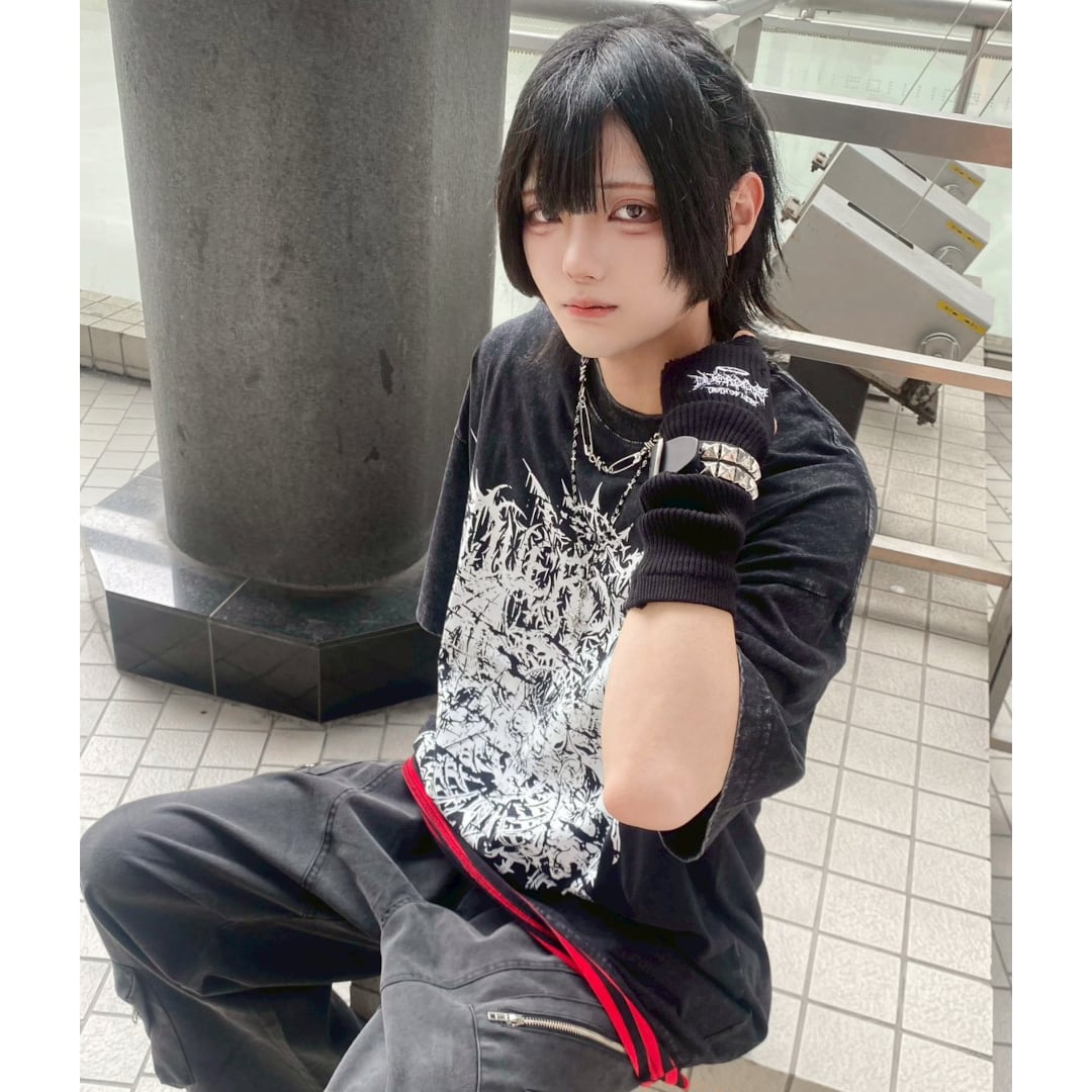 7/3 完売→再入荷！】新作☆スカルウォッシュTシャツ