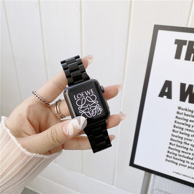 ☆セラミック風 Apple Watchバンド カップル 腕時計ベルト 41 45mm 