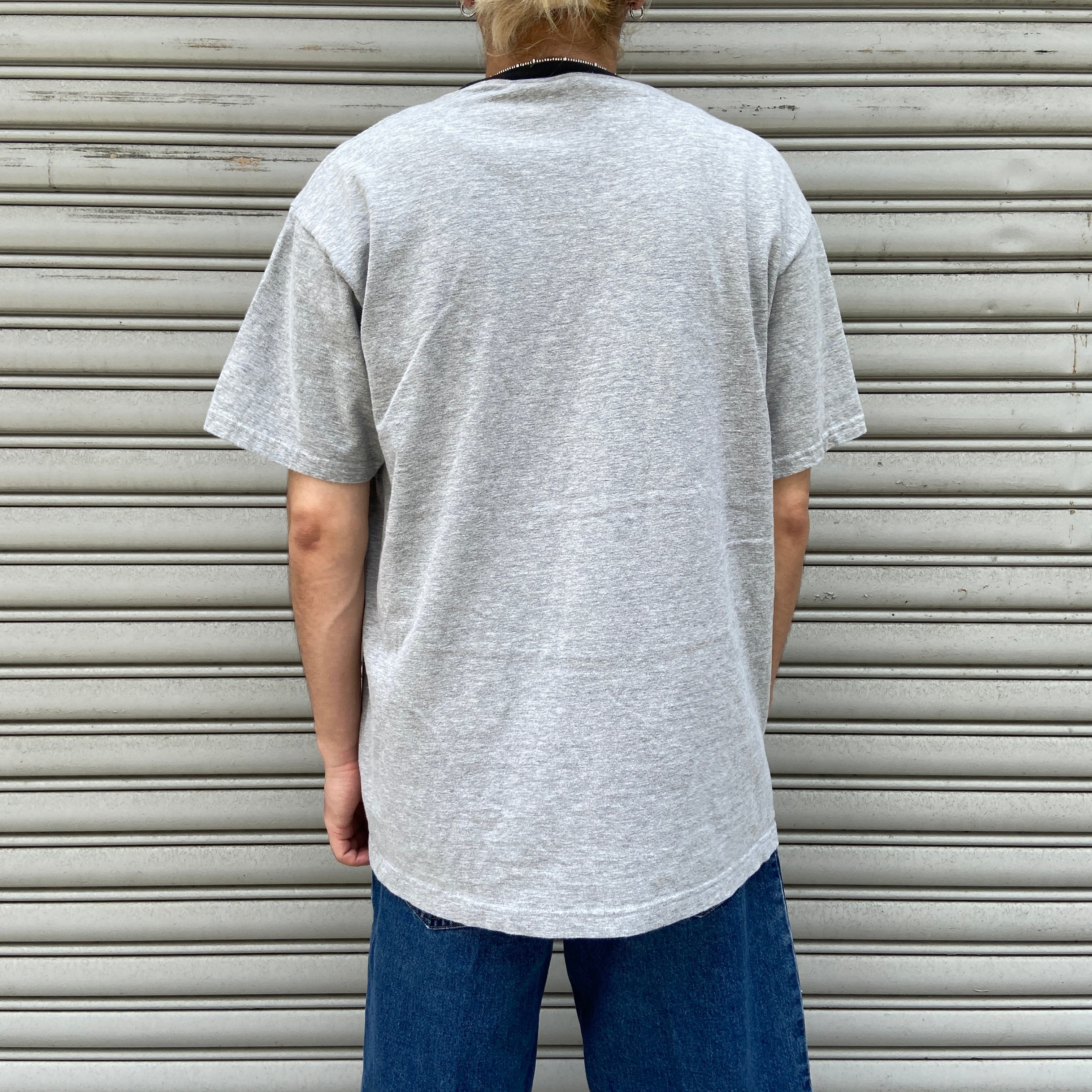 90s POLO SPORT ラルフローレン 星条旗ロゴTシャツ リンガーネック