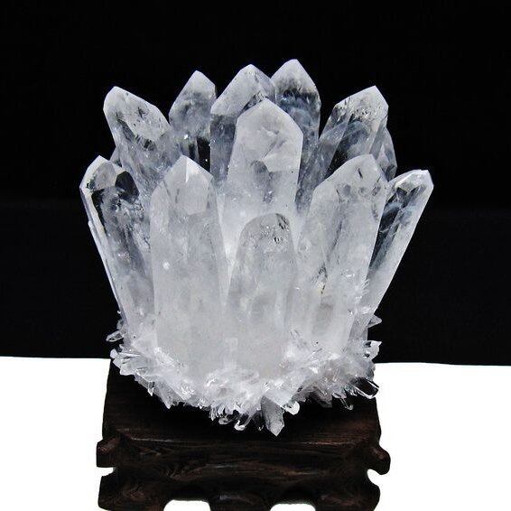 水晶 クラスター 水晶 原石 台座付属 一点物 182-8343