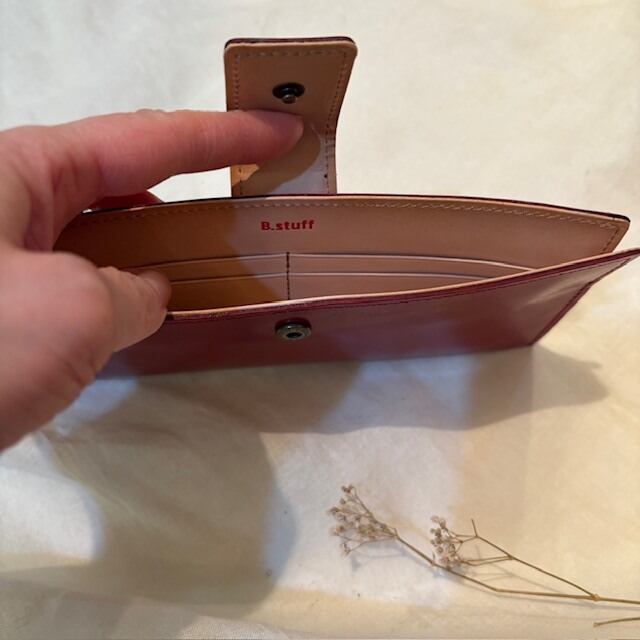 B.stuff　薄手のお財布(ディープレッド)