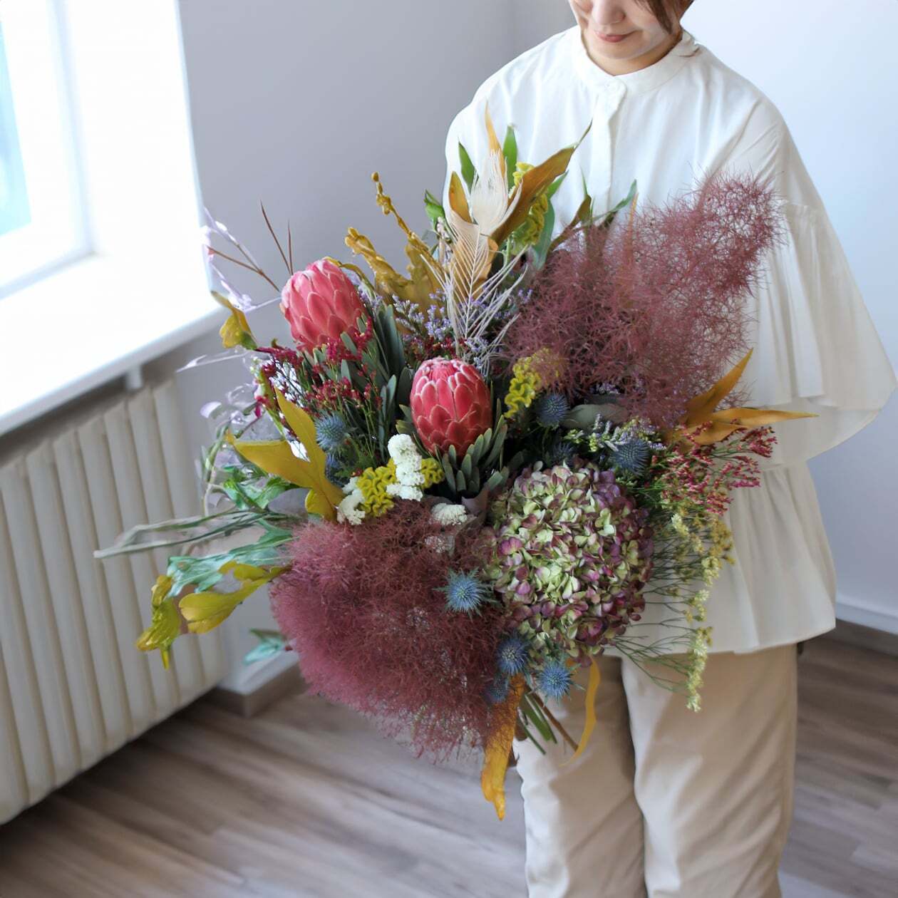 記憶に残るはじまりのしるし 開店祝いスワッグ | 花工房あげたけONLINE