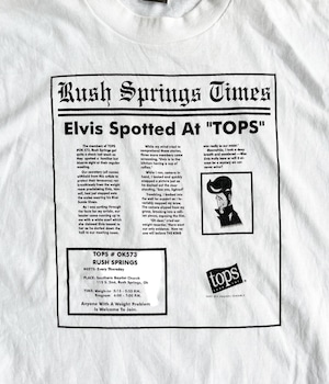 Vintage 80-90s News paper T-shirt -ELVIS-