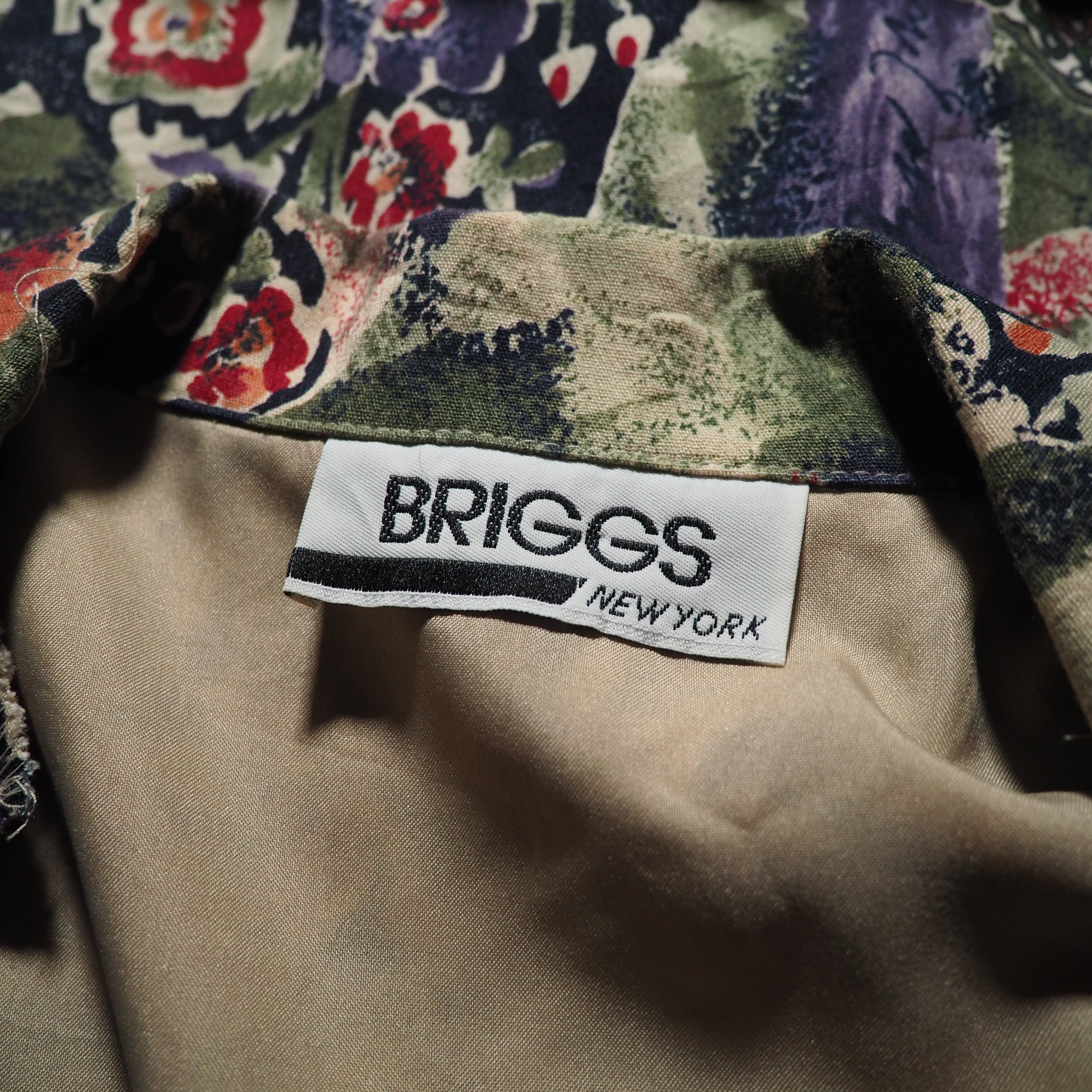 Beautiful Botanical flower painted vintage loose jacket (made in Usa)