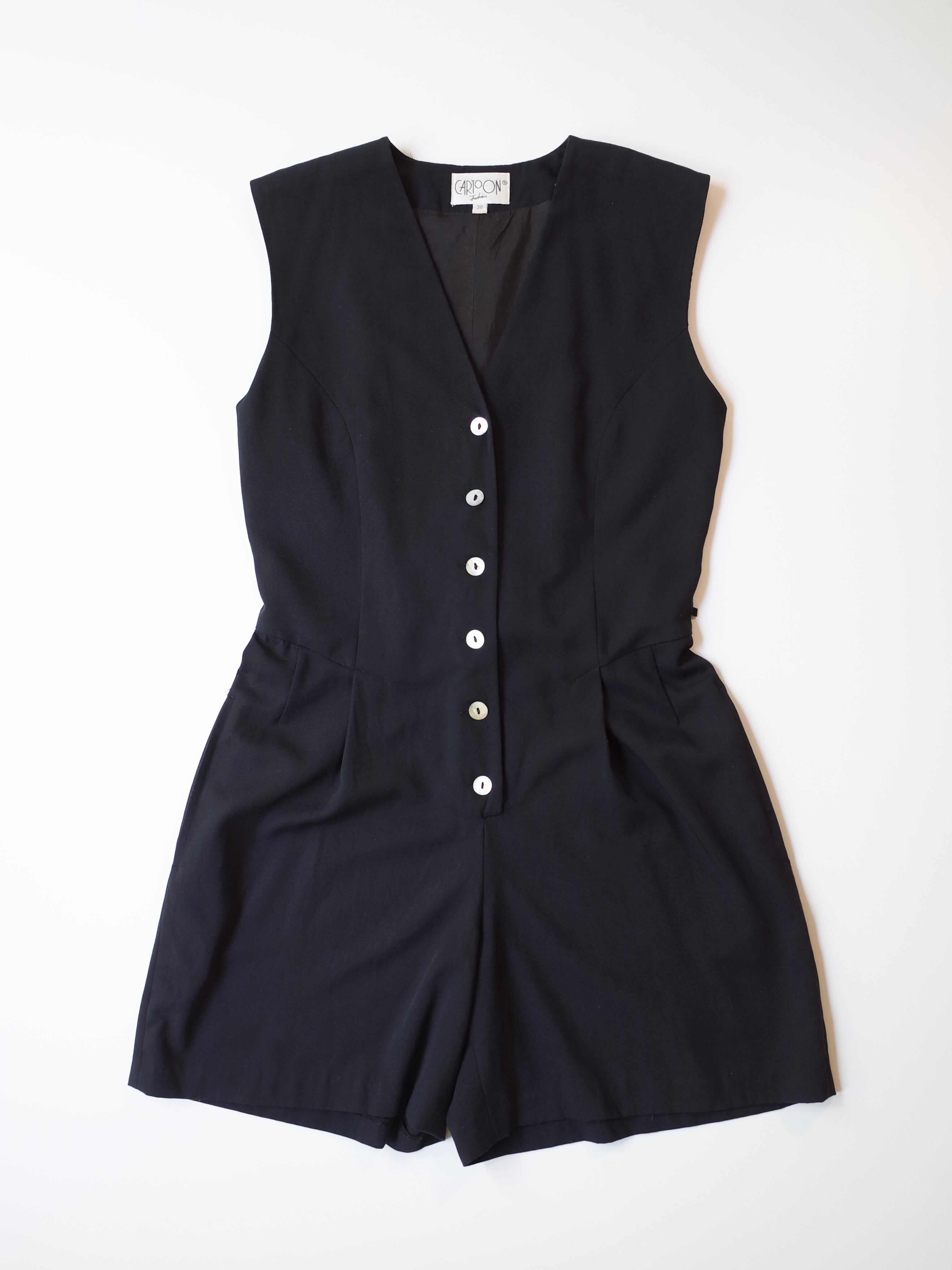 Lace up sleeveless salopette