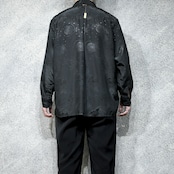 jacquard weave pattern shirt black