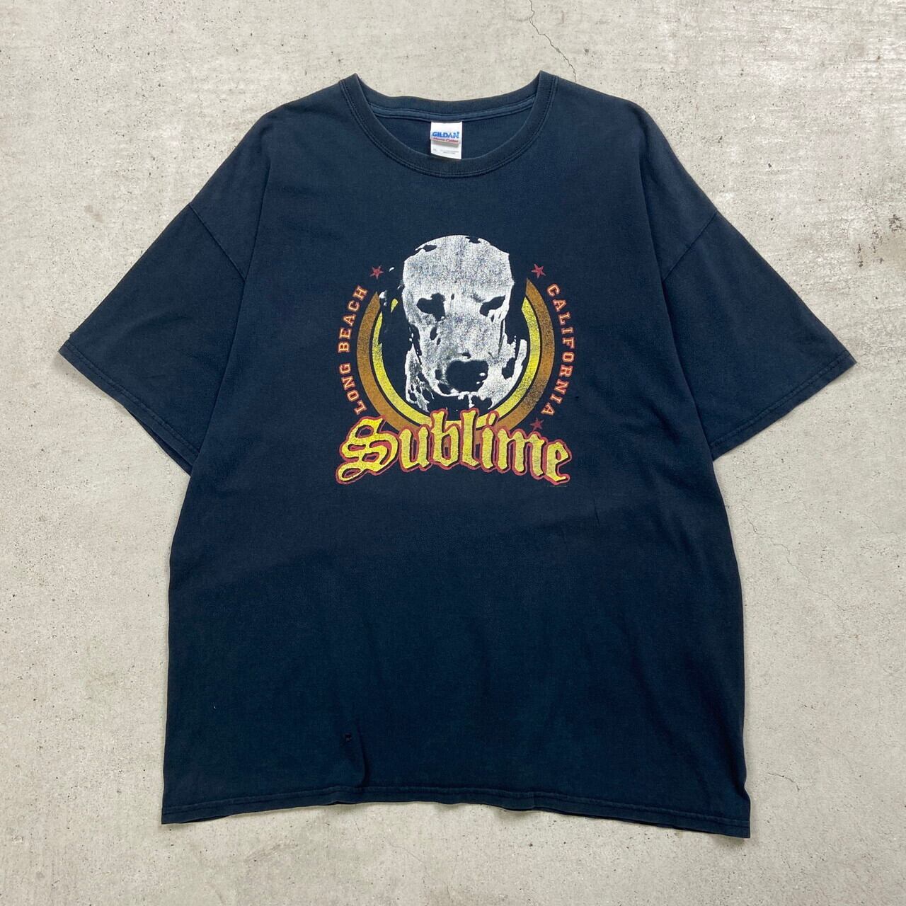 00年代 Sublime サブライム LOU DOG バンドTシャツ バンT メンズXL 古着 00s Y2K ヴィンテージ VINTAGE  ダルメシアン 犬 両面プリント バックプリント フェードブラック 墨黒 【Tシャツ】/ブラック | cave 古着屋【公式】古着通販サイト