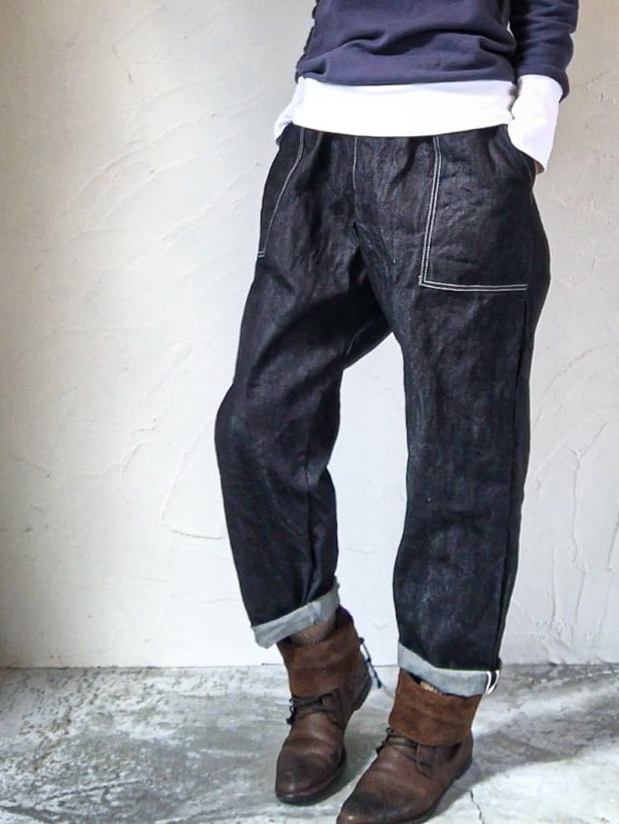 Nora pants OKAYAMA denim | porto ponpone hayama powered by BASE