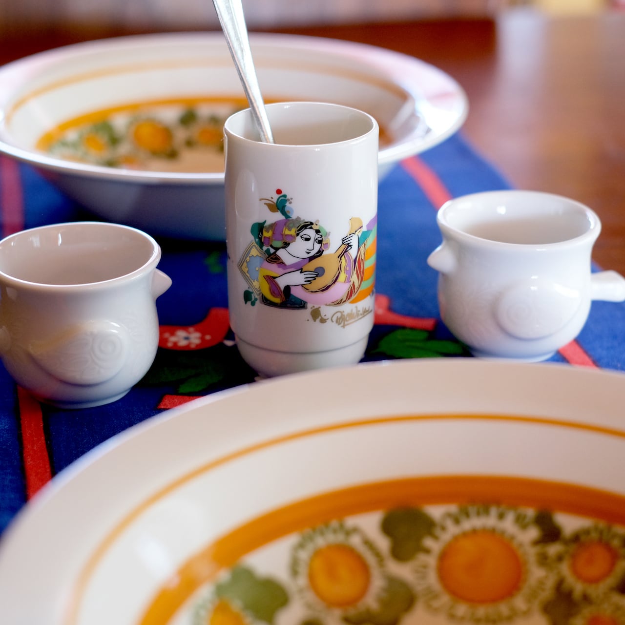 vintage pot ୨୧ * 蒼い鳥の mini テリーヌポット vintage pot ୨୧