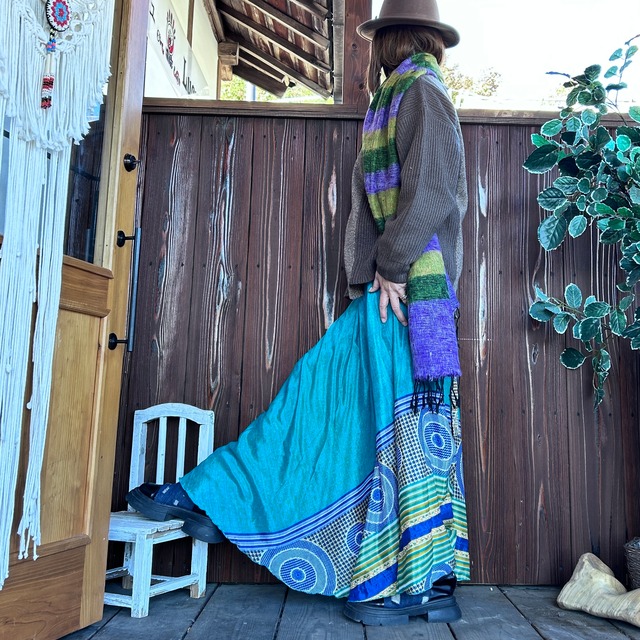 シルク巻きスカート1206