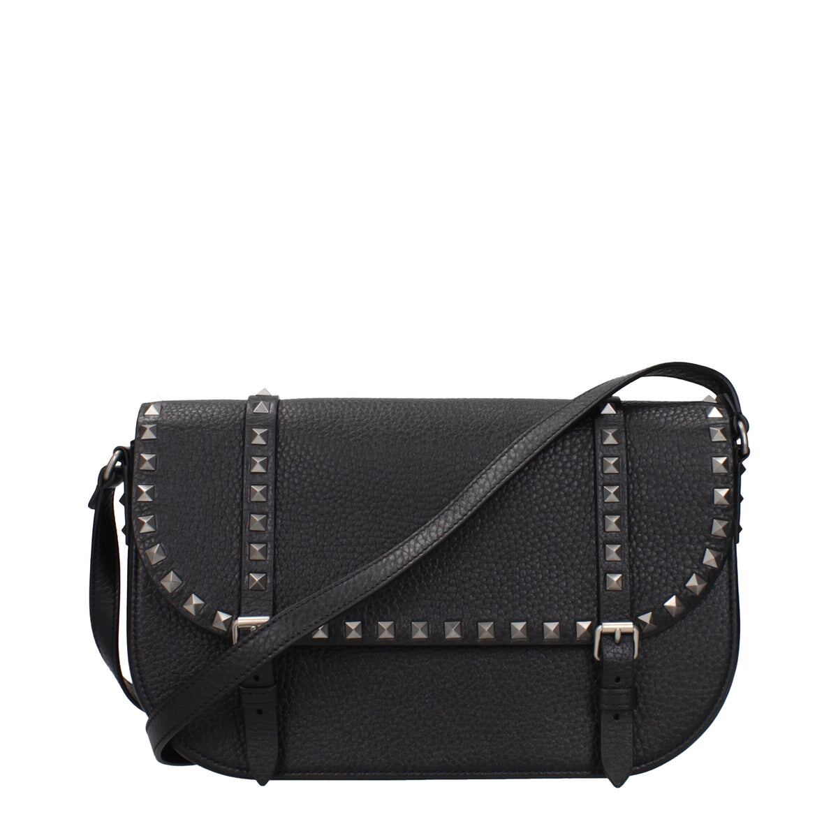 【新品】VALENTINO GARAVANI ヴァレンティノガラヴァーニ メンズ クロスボディバッグ レザー ブラック B0D09KDB0NO