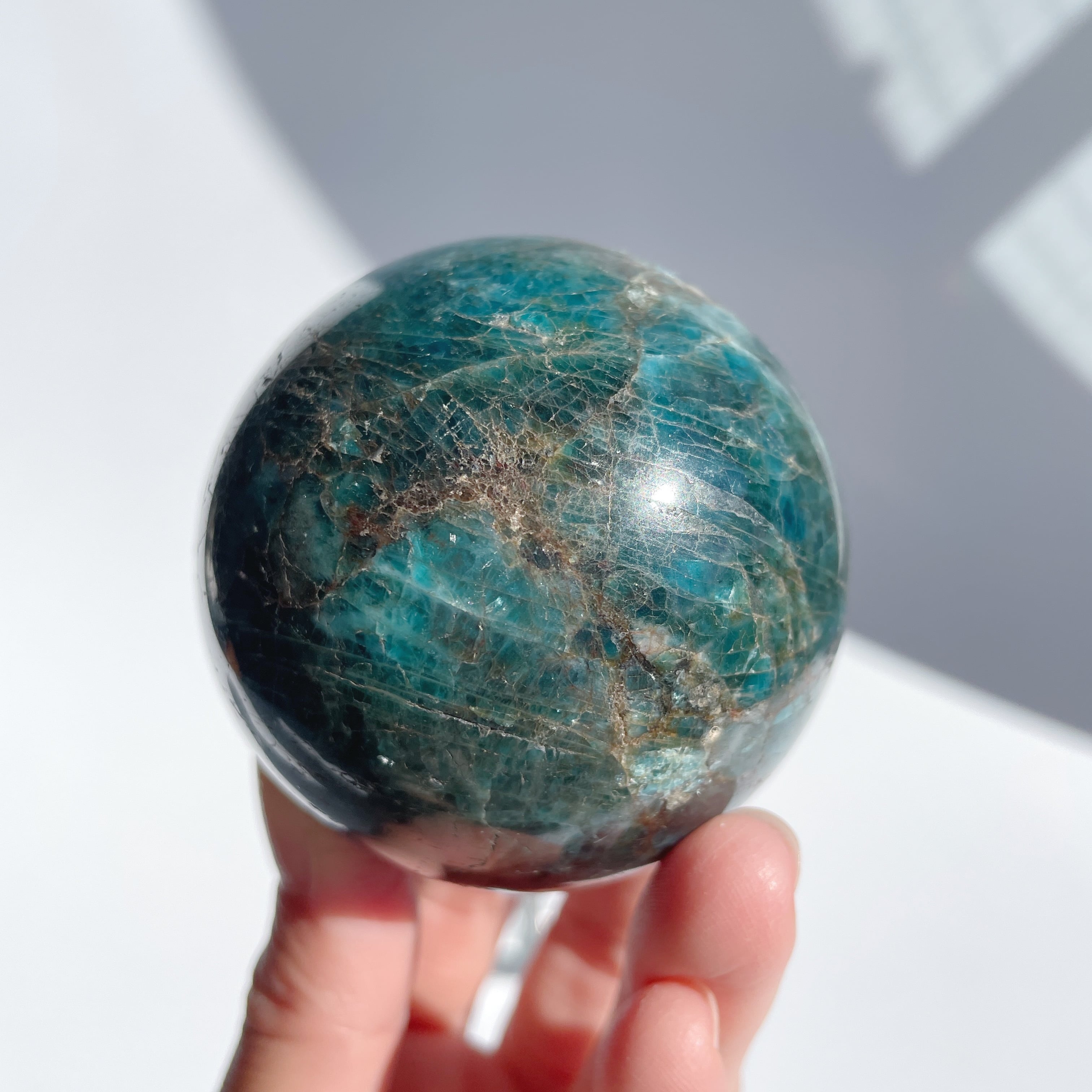 ブルーアパタイト スフィア05◇Blue apatite◇ 天然石・パワーストーン