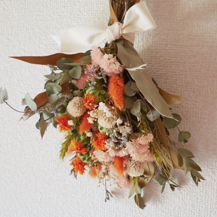 紅花ドライフラワースワッグ インテリア プレゼント | nanohanaya