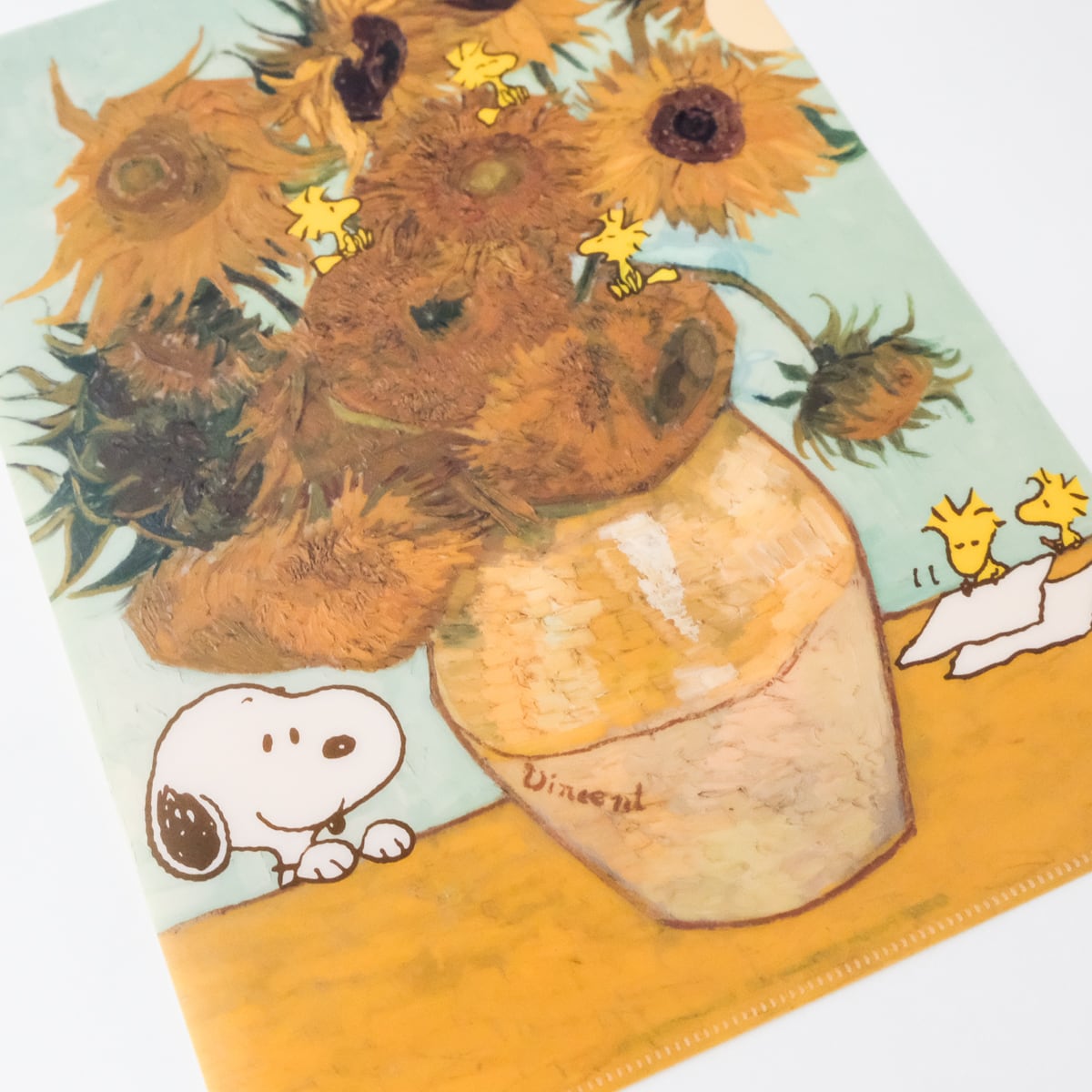 WEB限定】スヌーピー A4ファイル ゴッホ ひまわり（ブルー） | hmm, by