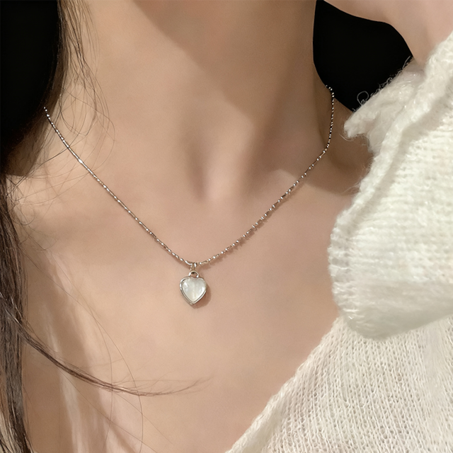 ZJ猫目石愛心ネックレス